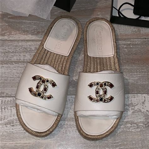 chanel espadrilles shoes outfit|authentic Chanel espadrilles.